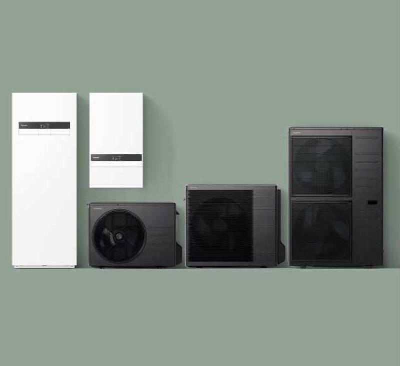 Modèle de pompe à chaleur noir