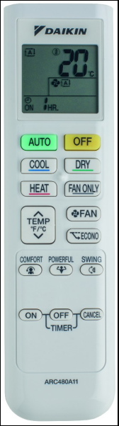 Télécommande de climatisation Daikin Comfora à Ollioules