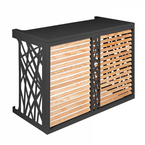 Cache clim en bois teinté à Saint Cyr près de Toulon